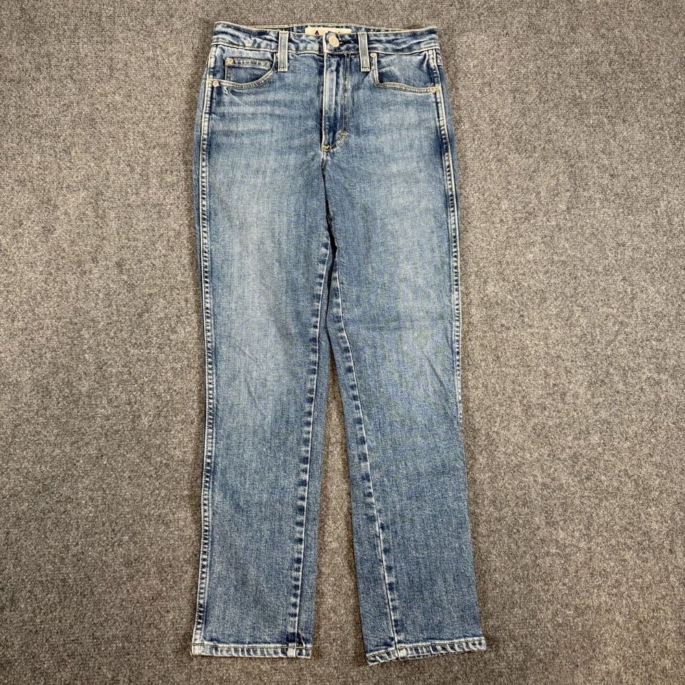 Amo Chelsea Crop Jeans Womens‎ 25x26 Blue High Rise Relaxed Fit Stretch USA Made